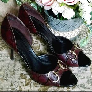 Gucci Brown "Horsebit" Heels